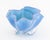 Studio Glass Handkerchief Bowl, 2004, striped blue glass with lilac rim, clear glass forms to sides, signed "R Madin (?)"...