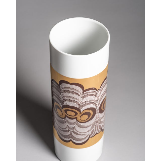 Op Art Gold Porcelain Vase from K&A Krautheim, Germany, 1980s For Sale - Image 4 of 7