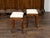 Italian Pair of 19th Century Italian Walnut Stools with Cabriole Legs and New Upholstery For Sale - Image 3 of 7