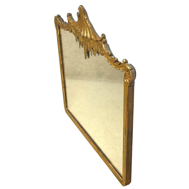 An Extremely Attractive Late 19th Century Giltwood & Gesso Overmantle Wall Mirror, Having Old Rectangular Mirror Plate,...