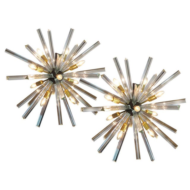 Crystal Prism Sputnik Chandeliers, Murano, 1990, Set of 2 For Sale - Image 13 of 13