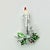 1970s Vintage Boho Chic Americana Silver Tone Candle Christmas Brooch, Ancer Inc For Sale - Image 4 of 6