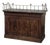 Rare Louis Philippe Period Marble Top Concierge Counter With Original Hand Forged Brass Gallery Rail For Sale
