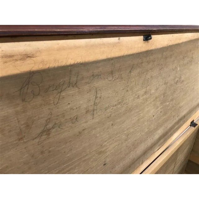 Late 19th Century Antique Pennsylvania Dovetailed Red Painted Rustic Primitive Blanket Chest Trunk For Sale - Image 4 of 6