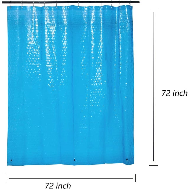 Product Description: Upgrade your bathroom with this EVA Waterproof Shower Curtain Liner featuring a stylish 3D Water Cube...