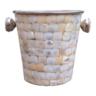 Coastal Mother of Pearl Ice Bucket For Sale