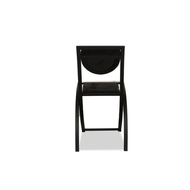KFF Sinus Fabric Chairs in Black, Set of 4 For Sale - Image 12 of 14