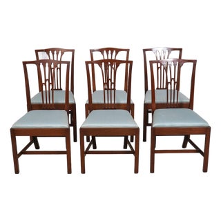 Set of 6 Kittinger Old Dominion Mahogany Dining Chairs For Sale