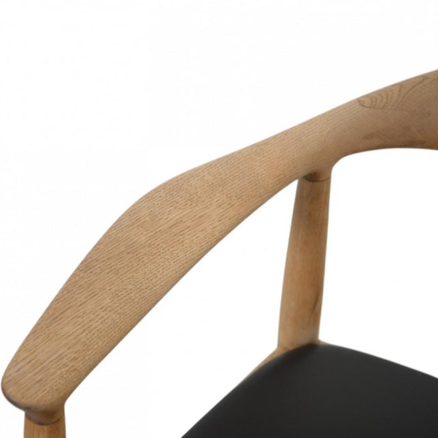 1960s JH503 The Chair in Oak and Black Leather by Hans Wegner, 1960s For Sale - Image 5 of 18
