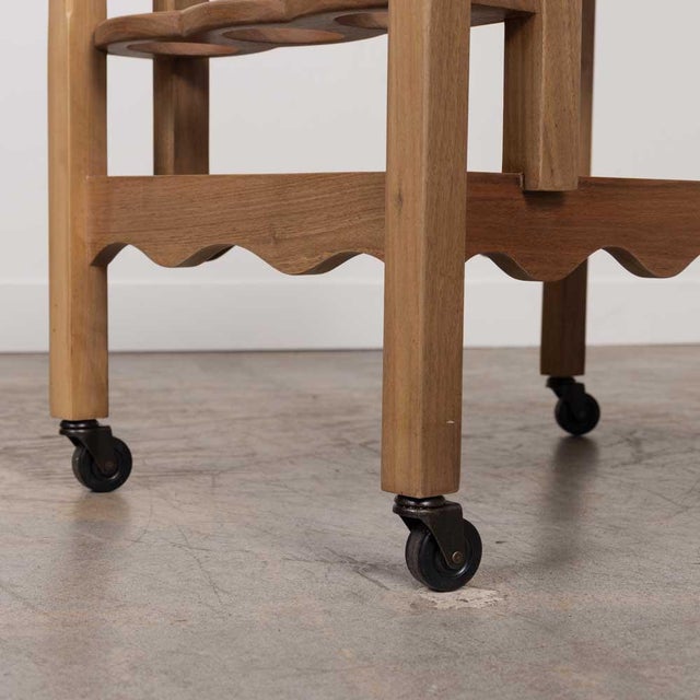 Panoplie Scalloped Bar Cart, Walnut For Sale - Image 15 of 16