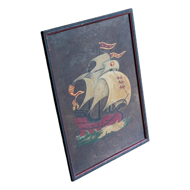 English Artist, Galleon Ship, 1910s, Oil on Board For Sale