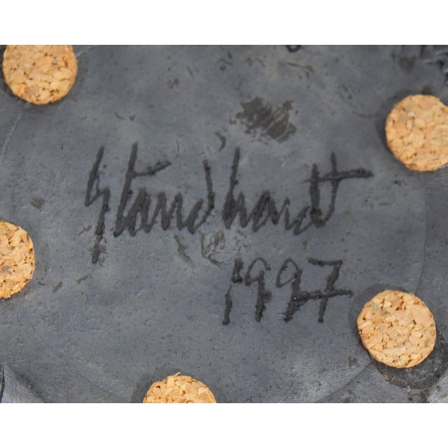 Contemporary Kenneth Standhardt Signed 1997 Studio Pottery Vessel For Sale - Image 3 of 8