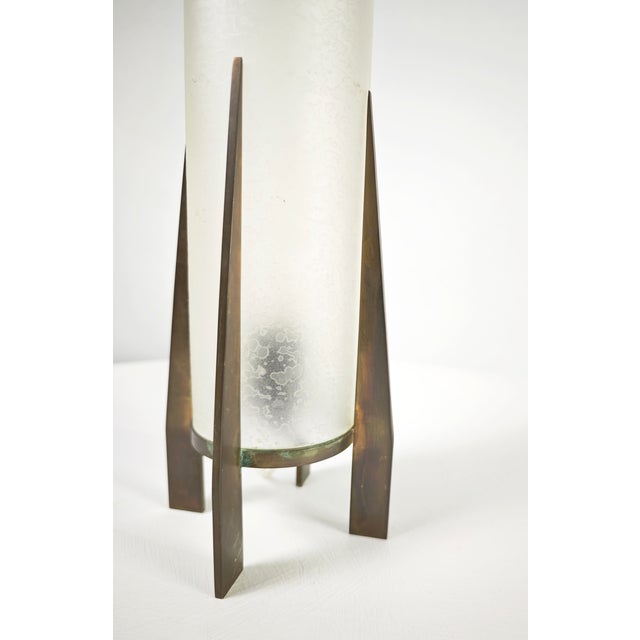 Brass and Glass Table Lamp from Stilnovo, Italy, 1950s For Sale - Image 11 of 15