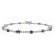 18k Solid White Gold Blue Sapphire and Diamond Tennis Bracelet for Women For Sale