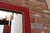 1950s Vintage Umberto Mascagni Upholstered Wall Mirror With Leather and Brass Border For Sale - Image 5 of 18