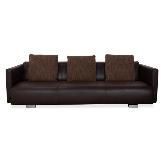 Model 6300 4-Seater Sofa in Brown Leather from Rolf Benz For Sale - Image 16 of 16