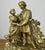 Vintage French Brass Ornate Romantic Couple Mantel Clock For Sale - Image 10 of 16