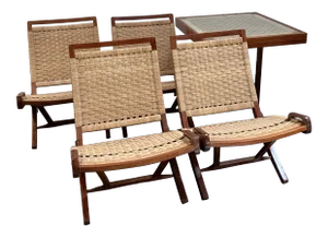 Scissor Chairs With Convertible Table, by Michael Van Bueren