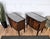 Brown Mid-Century Modern Italian Art Deco Nightstands in Walnut with Glass Top, 1950s, Set of 2 For Sale - Image 8 of 10
