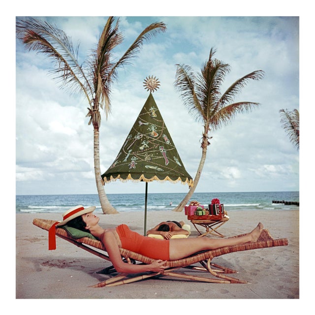 Slim Aarons 'Palm Beach Idyll' Contemporary Archival Color Photograph Print From the Original Negative by Getty - 16x16 For Sale