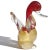 Vintage Murano Seguso Vetri d'Arte Red Head Gold Flecks Body Italian Art Glass Baby Duck Bird Figure For Sale In Orlando - Image 6 of 7