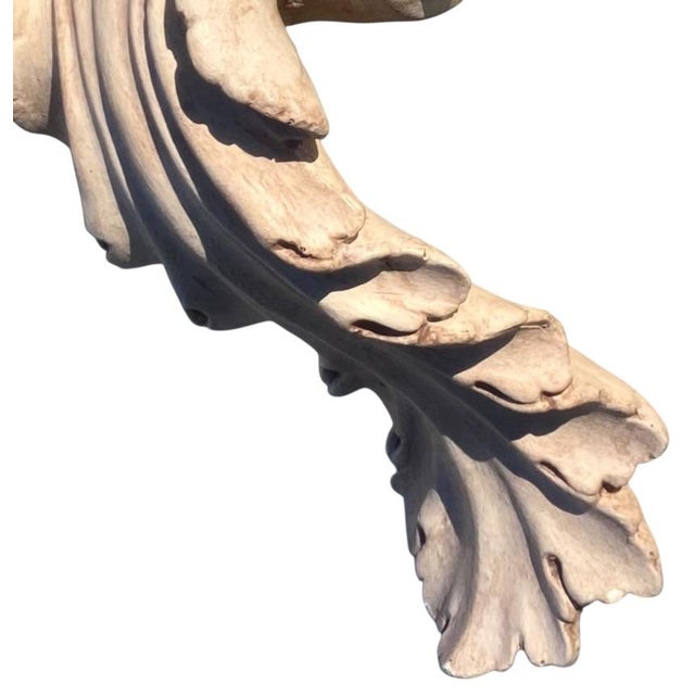 Vintage Plaster Neoclassical Style Wall Bracket With Volute and Acanthus Leaves For Sale - Image 11 of 14