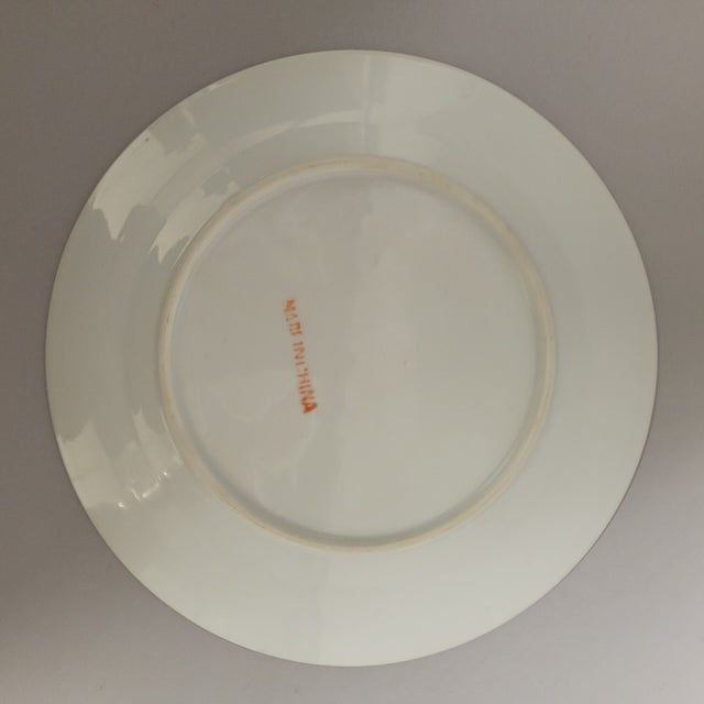 Pair of Vintage Rose Medallion Plates (8.5") For Sale In Raleigh - Image 6 of 6