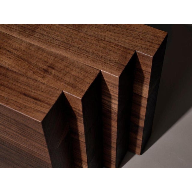 Contemporary Scalae 34 Side Table in Walnut by Mokko Amsterdam For Sale - Image 3 of 10