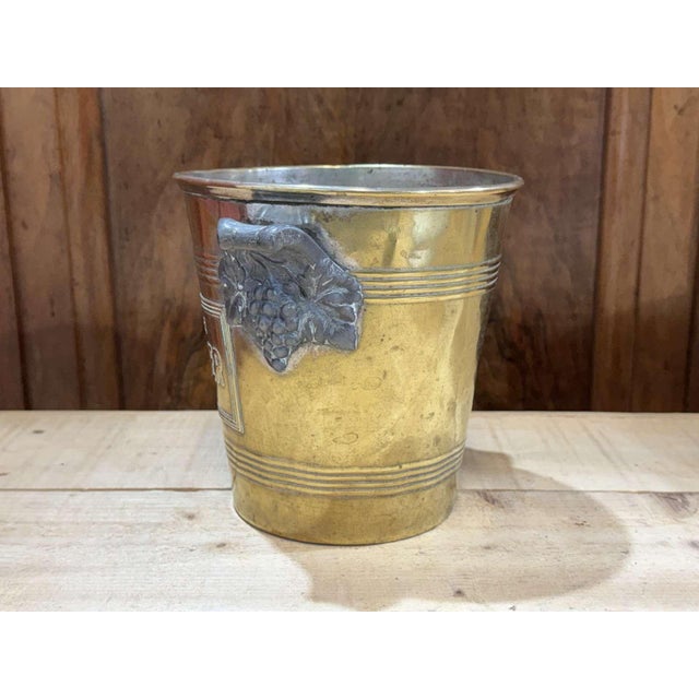 Brass Champagne Bucket by R. Sauvignier, 1930s For Sale - Image 6 of 8