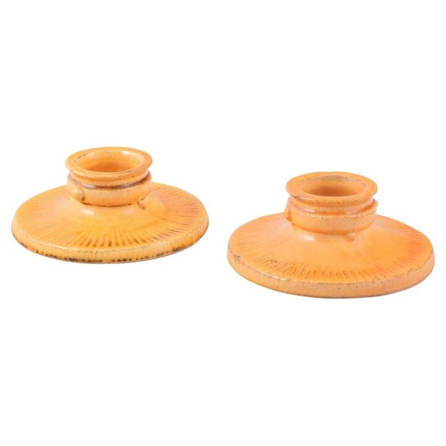 1930s Ceramic Candlesticks by Svend Hammershøi for Kähler, Denmark, 1930s, Set of 2 For Sale - Image 5 of 5