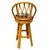 1950s Restored 3-Strand Arch Base Rattan Bar Stools W/ Woven Backrest, Pair For Sale In Los Angeles - Image 6 of 9