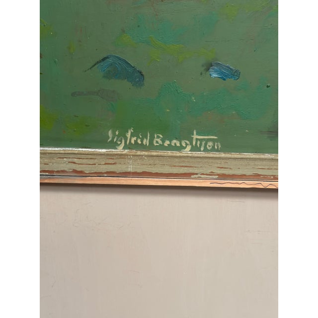 Sigfrid Bengtsson, Horses on the Meadow, Revinge, 1950s, Oil Painting on Panel, Framed For Sale - Image 7 of 13
