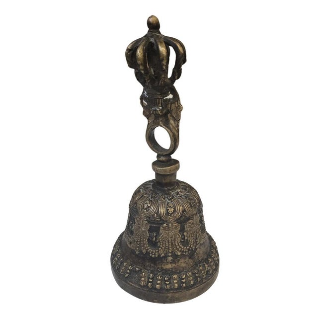 Large Tibetan Ghanta/Drilbu Ritual Bell, 1970s For Sale - Image 6 of 12