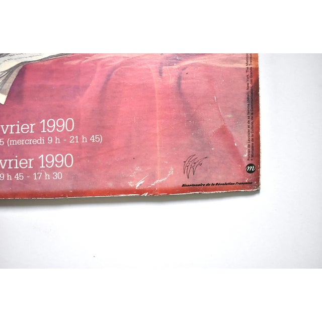 Paper Vintage French Musée Du Louvre David Museum Poster For Sale - Image 7 of 10