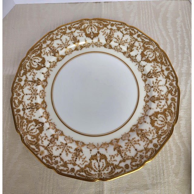 Antique Gilded Age Wm. Guerin Limoges Gold Encrusted Dinner Plates - Set of 11 For Sale - Image 14 of 18