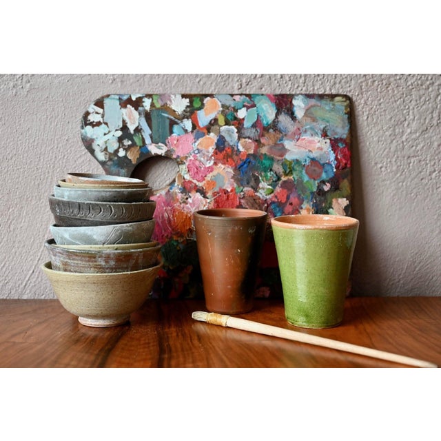 All different yet all very charming, these small bowls come from the workshop of a painter. Made of thrown and glazed...