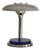French Art Deco Chrome + Cobalt Glass Table Lamp, 1950s For Sale