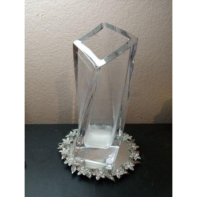 1980s Exquisite Signed Goran Wharff Kosta Boda "Sails" Twisted Crystal Vase For Sale In Dallas - Image 6 of 6