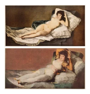1954 After "The Maja Nude and Clothed" by Goya, First Edition Full-Color Prints S/2