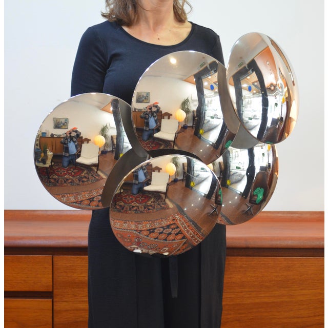 Large Chrome Model 340/5 5-Disc Wall Sconce from Reggiani, Italy, 1970s For Sale - Image 18 of 18