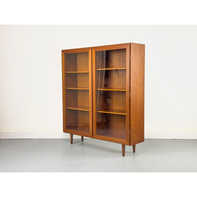Teak Cabinet with Glass Doors from Omann Jun, 1960s For Sale - Image 13 of 18