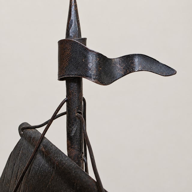 Early 1900s Arts & Crafts smoker’s companion was designed as a Viking longship with a dragon-head prow, raised shields,...