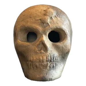Mexican Terracotta Memento Mori Skull