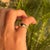 Ink Blue 14k Gold Fluted Vintage Dome Ring Size 4 With Heart-Cut Blue Sapphire For Sale - Image 8 of 18
