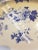 Antique English blue and white transferware stoneware platter. Japan Flowers pattern John and William Ridgeway