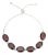 Bochic Red Garnet Gemstones Bolo Adjustable Bracelet in 925 Solid Silver For Sale