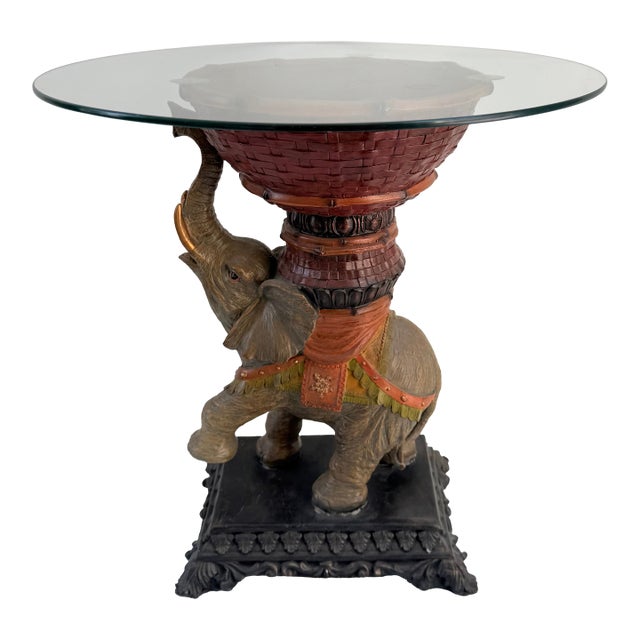 Whimsical Elephant Drinks or Accent Table For Sale