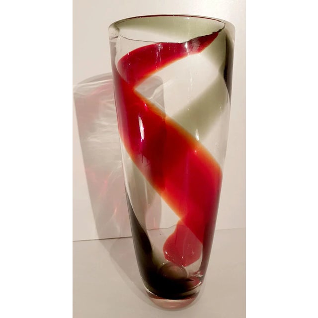 Vintage Multi-Layered Murano Glass Vase by Alfredo Barbini For Sale - Image 12 of 12