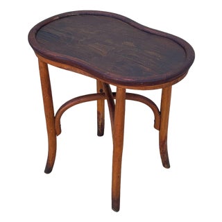 Late Victorian Bentwood Bidet Stand With Lid Side Table by Thonet For Sale
