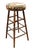 Wood Pair Mid 20th Century Turned Walnut and Upholstered Barstools For Sale - Image 7 of 8